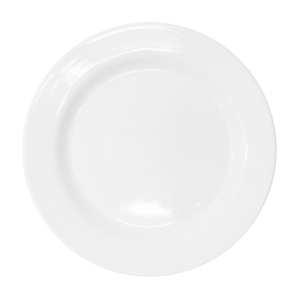 80741 PLATO TRINCHE 8" MELAMINA BLANCA